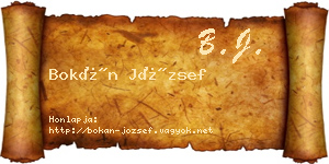 Bokán József névjegykártya